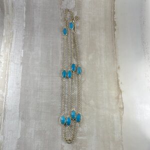 Kendra Scott Kellie Elegant Turqoise and Gold Necklace